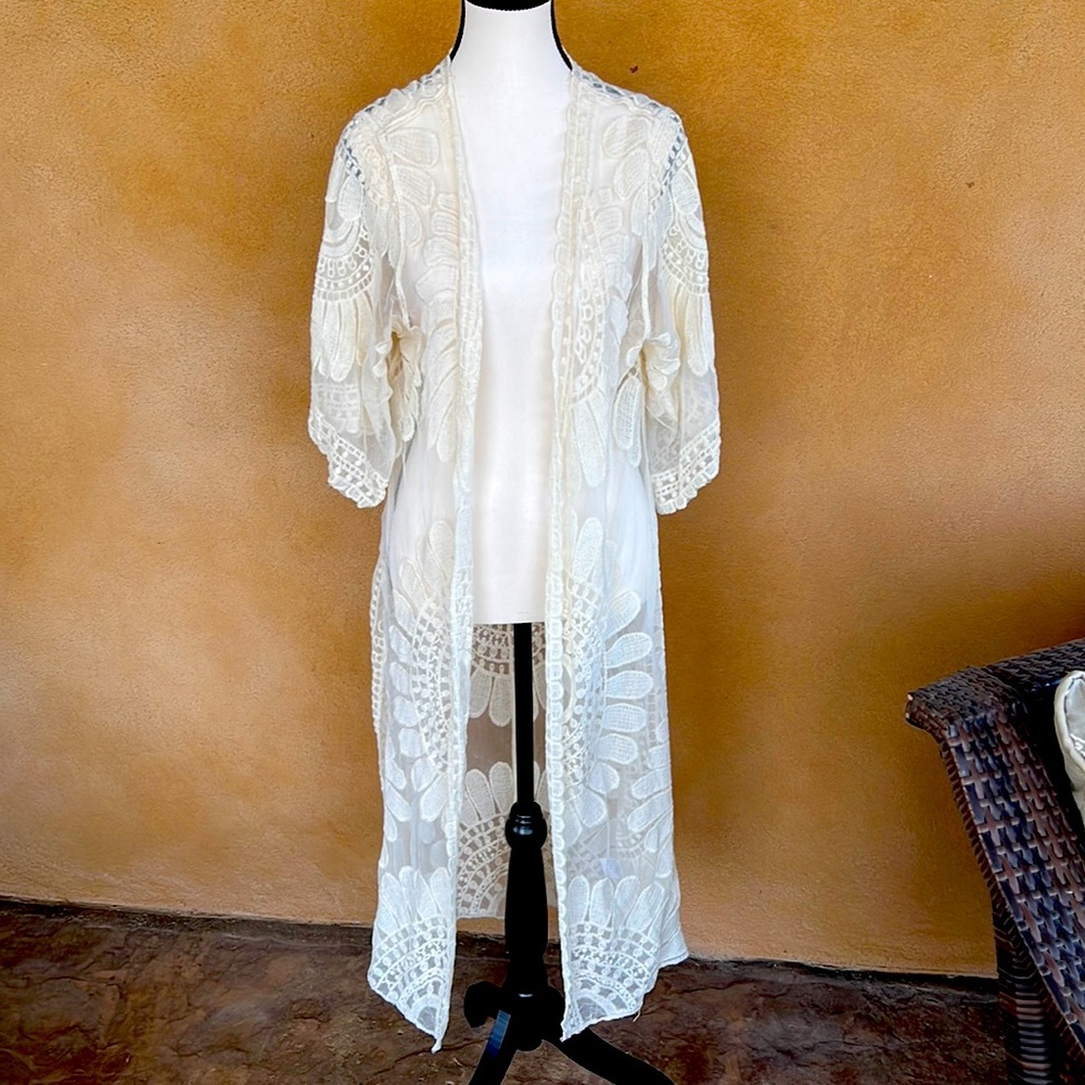 Long lace cardigan